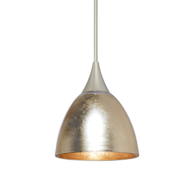 Divi cord mini pendant: Gold Foil, Satin Nickel | Besa Lighting