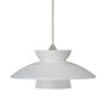 Trilo 7 cord mini pendant: Frost, Satin Nickel | Besa Lighting