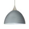 Brella cord mini pendant: Titan, Satin Nickel | Besa Lighting