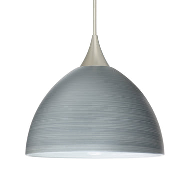 Brella cord mini pendant: Titan, Satin Nickel | Besa Lighting