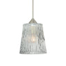 Nico 4 cord mini pendant: Clear Stone, Satin Nickel | Besa Lighting