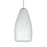 Karli cord mini pendant: Carrera, Satin Nickel | Besa Lighting