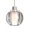 Boca 5 cord mini pendant: Bubble, Satin Nickel | Besa Lighting