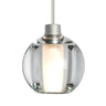 Boca 3 cord mini pendant: Clear, Satin Nickel | Besa Lighting