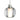 Boca 5 cord mini pendant: Clear, Satin Nickel | Besa Lighting