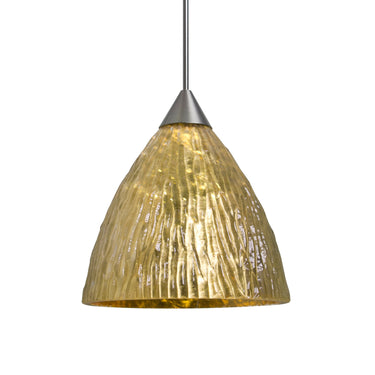 Eve cord mini pendant: Stone Gold Foil, Satin Nickel | Besa Lighting