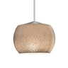 Keno cord mini pendant: Smoke Sand, Satin Nickel | Besa Lighting