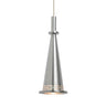 Prince cord mini pendant: Satin Nickel Cone | Besa Lighting