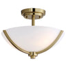 Maxim Lighting Deven 3-Light Semi-Flush Mount Satin Brass