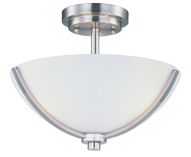 Maxim Lighting Deven 3-Light Semi-Flush Mount Satin Nickel