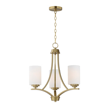 Maxim Lighting Deven 3-Light Chandelier Satin Brass