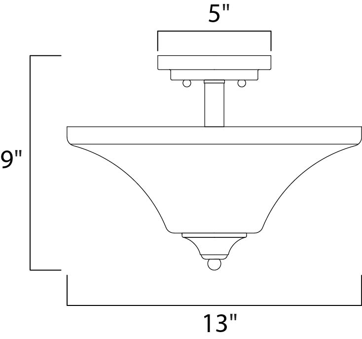 Maxim Aurora 2-Light Semi-Flush Mount