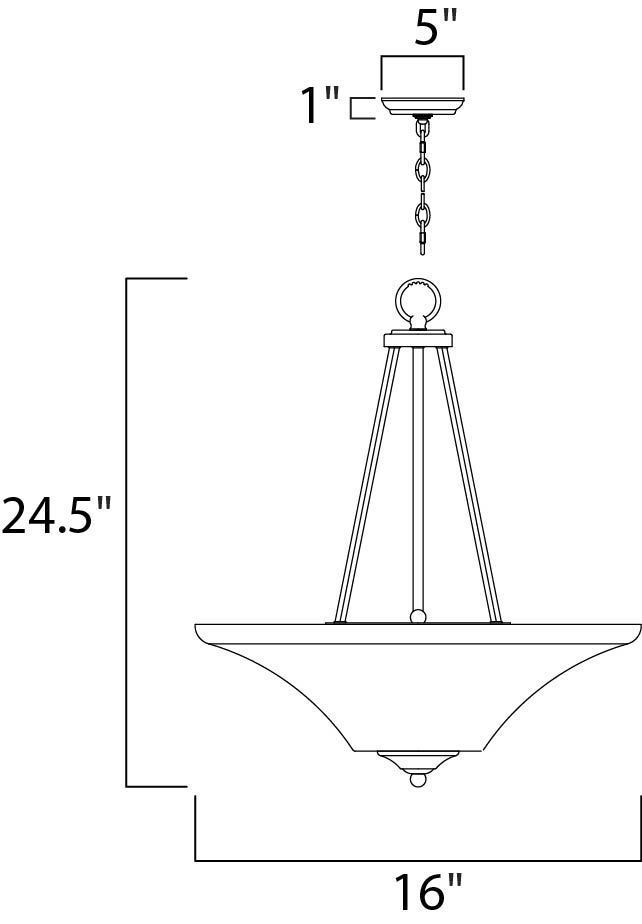 Maxim Aurora 2-Light Invert Bowl Pendant