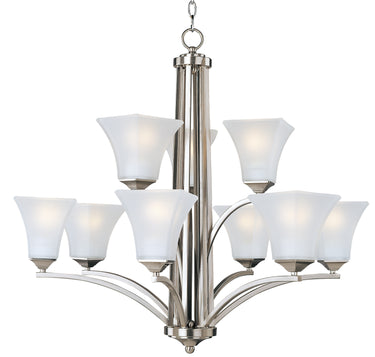 Maxim Lighting Aurora 9-Light Chandelier Satin Nickel