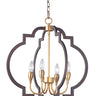 Maxim Lighting Crest 4-Light Chandelier Oil Rubbed Bronze/Antique Brass