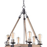 Maxim Lighting Lodge 6-Light Chandelier Weathered Oak/Bronze