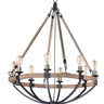 Maxim Lighting Lodge 8-Light Chandelier Weathered Oak/Bronze