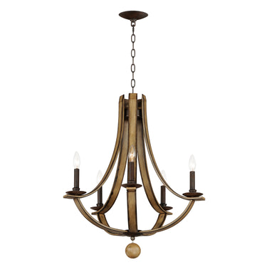 Maxim Lighting Basque 5-Light Chandelier Driftwood/Anthracite