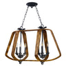 Maxim Lighting Road House 6-Light Chandelier Barn Wood/Iron Ore