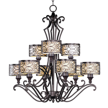 Maxim Lighting Mondrian 9-Light Chandelier Umber Bronze