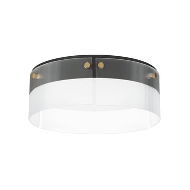 Maxim Lighting Spectre 16" Flush Mount Black/Natural Aged Brass
