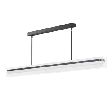 Maxim Lighting Spectre 61.5" Linear Pendant Black/Natural Aged Brass
