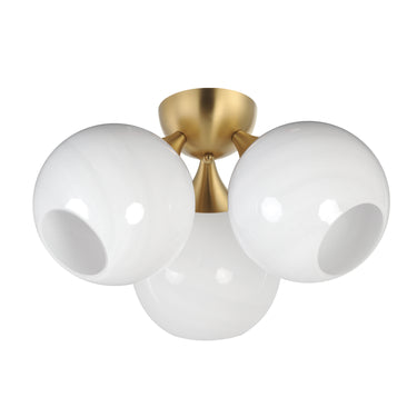 Maxim Lighting Neve 3-Light Semi Flush Natural Aged Brass