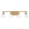 Maxim Lighting Geode 4-Light Bath Vanity Natural Aged Brass