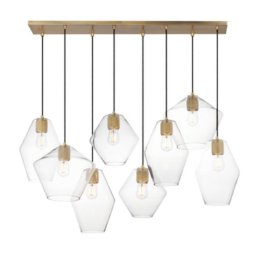 Maxim Lighting Geode 8-Light Pendant Natural Aged Brass