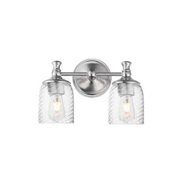 Maxim Lighting Swirl 2-Light Wall Sconce Satin Nickel