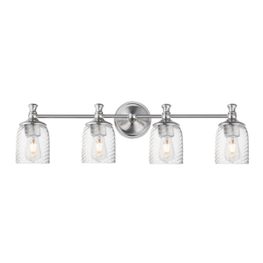 Maxim Lighting Swirl 4-Light Bath Vanity Satin Nickel