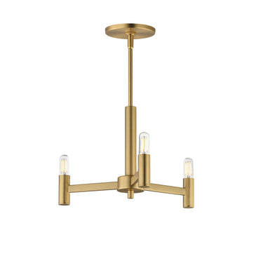 Maxim Lighting Emana 3-Light Chandelier Natural Aged Brass