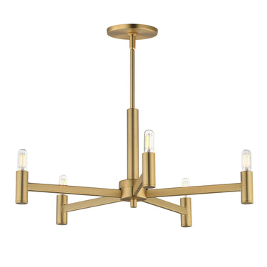 Maxim Lighting Emana 5-Light Chandelier Natural Aged Brass