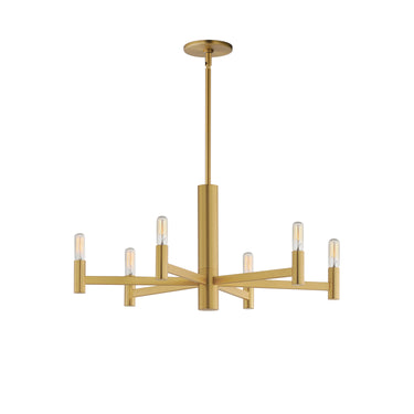 Maxim Lighting Emana 6-Light Chandelier Natural Aged Brass