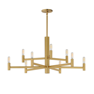 Maxim Lighting Emana 9-Light Chandelier Natural Aged Brass