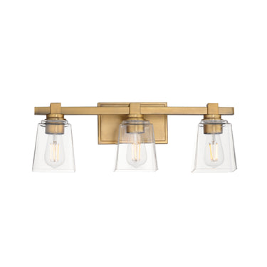 Maxim Lighting Cubos 3-Light Bath Vanity Natural Aged Brass