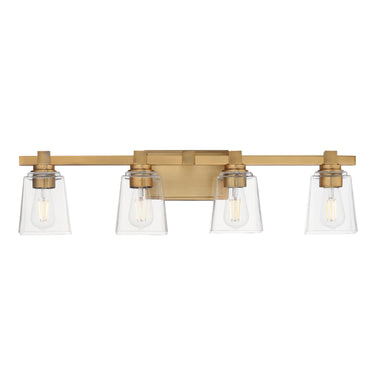 Maxim Lighting Cubos 4-Light Bath Vanity Natural Aged Brass