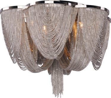 Maxim Lighting Chantilly 6-Light Flush Mount Polished Nickel