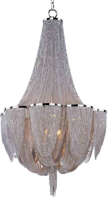 Maxim Lighting Chantilly 10-Light Chandelier Polished Nickel