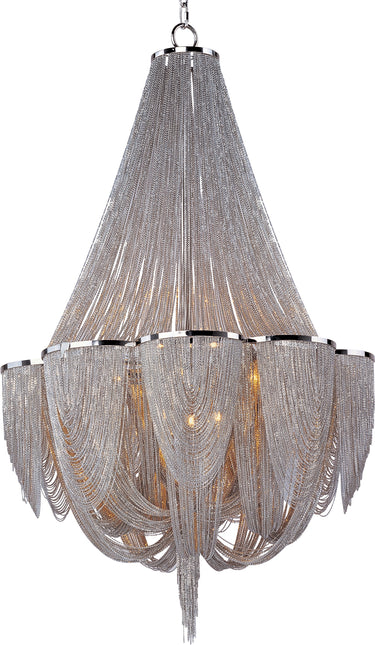 Maxim Lighting Chantilly 12-Light Chandelier Polished Nickel