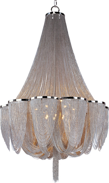 Maxim Lighting Chantilly 14-Light Chandelier Polished Nickel