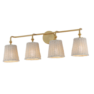 Maxim Lighting Baja 4-Light Bath Vanity Natural Aged Brass