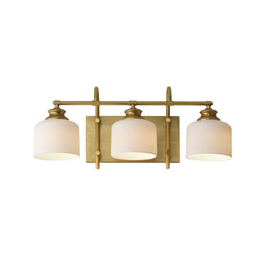 Maxim Lighting Bisque 3-Light Bath Vanity Natural Aged Brass