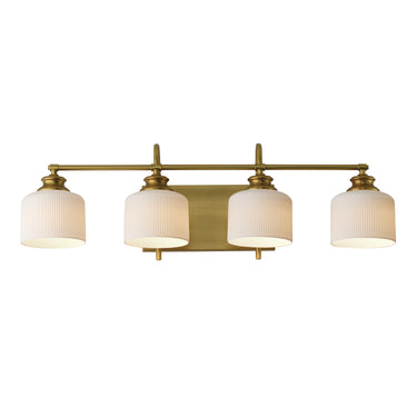 Maxim Lighting Bisque 4-Light Bath Vanity Natural Aged Brass