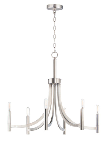 Maxim Lighting Lyndon 6-Light Chandelier Satin Nickel