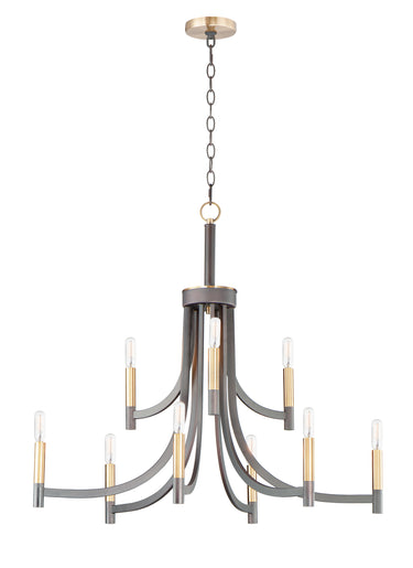 Maxim Lighting Lyndon 9-Light Chandelier Bronze/Antique Brass