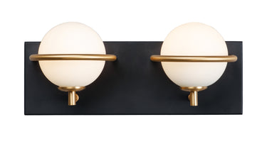 Maxim Lighting Revolve 2-Light LED Bath Vanity Black/Gold