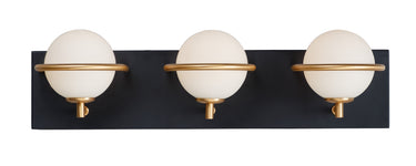 Maxim Lighting Revolve 3-Light LED Bath Vanity Black/Gold