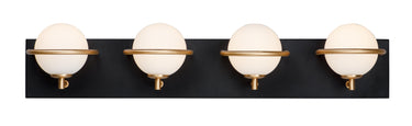 Maxim Lighting Revolve 4-Light LED Bath Vanity Black/Gold