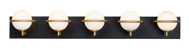 Maxim Lighting Revolve 5-Light LED Bath Vanity Black/Gold